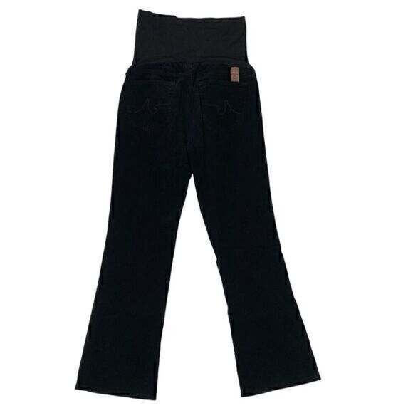 Adriano Goldschmied Maternity Jeans Womens 31 Black Corduroy Pea in a Pod Pants - Picture 4 of 14